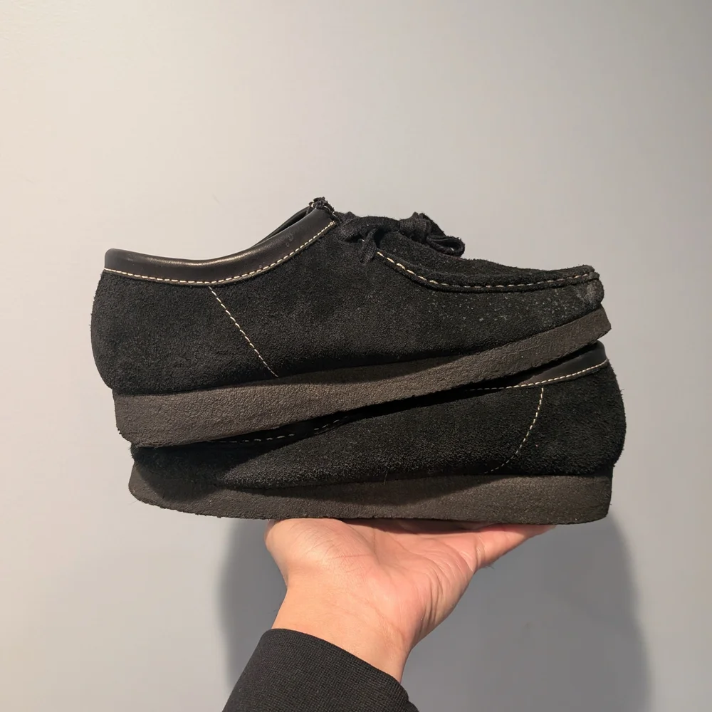 Clarks X Stussy Black Suede Wallabe Size 9.5 OG Box.